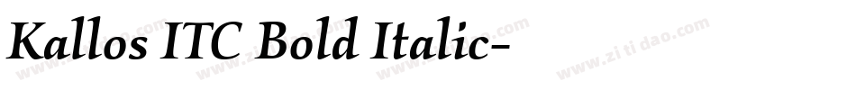 Kallos ITC Bold Italic字体转换